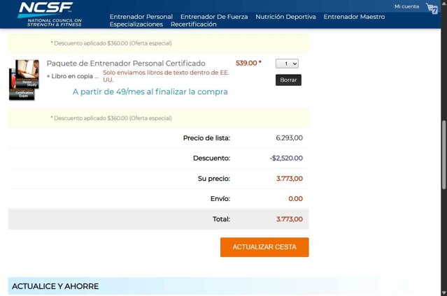 NCSF checkout page showing NCSF promo code box | Screenshot taken by SimplyCodes community member on Aug 26, 2025
