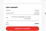 Nebbia coupon verification screenshot