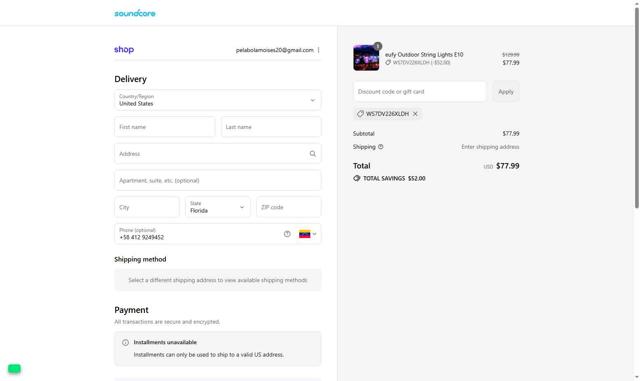 Nebula checkout page showing Nebula discount code box | Screenshot taken by SimplyCodes community member on Sep 10, 2025