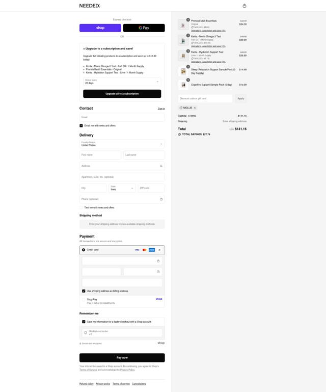 Needed. checkout page showing Needed. promo code box | Screenshot taken by SimplyCodes community member on Sep 12, 2025