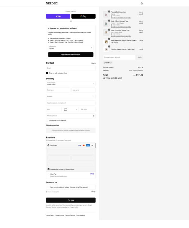 Needed. checkout page showing Needed. promo code box | Screenshot taken by SimplyCodes community member on Sep 12, 2025