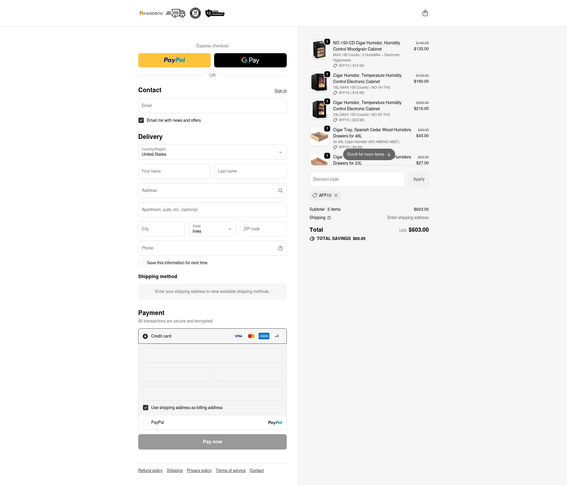 NEEDONE checkout page showing NEEDONE promo code box | Screenshot taken by SimplyCodes community member on Jan 8, 2026