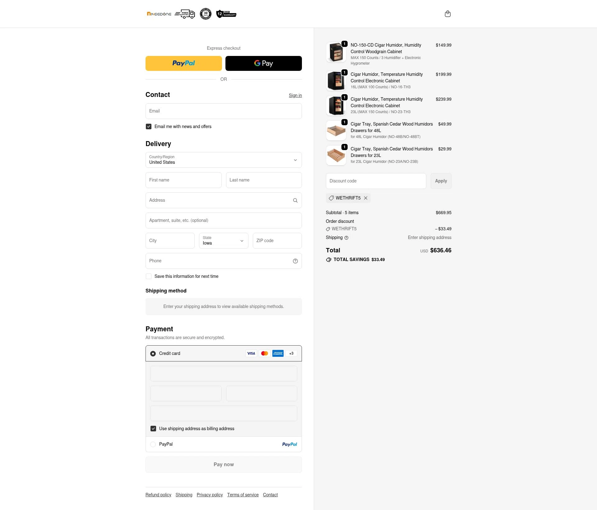 NEEDONE checkout page showing NEEDONE promo code box | Screenshot taken by SimplyCodes community member on Jan 3, 2026