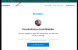 Neighbor coupon verification screenshot