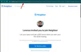 Neighbor coupon verification screenshot