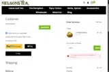 Nelson's Tea coupon verification screenshot