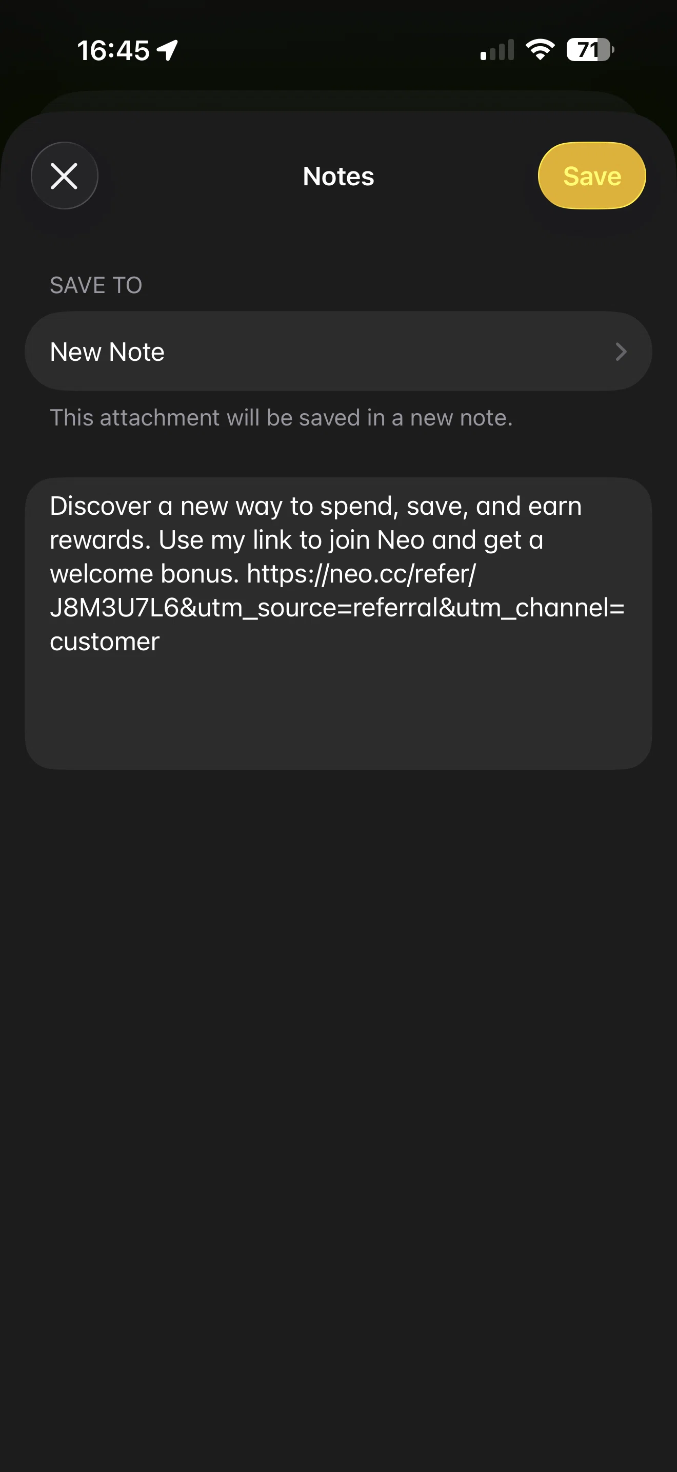 Neo Financial promo code screenshot showing code J8M3U7L6 applied at Neo Financial checkout page. Uploaded by SimplyCodes community member BonusPilot519 on Feb 17, 2026
