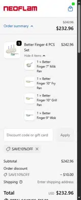 SAVE10%OFF coupon verification screenshot