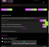 NEWNEON10 coupon verification screenshot