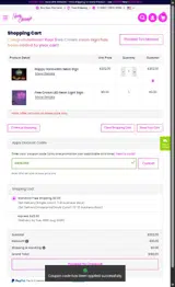 AWNEON5 coupon verification screenshot