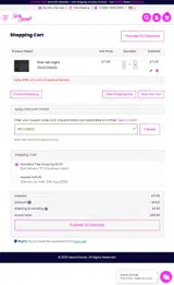 WELCOME20 coupon verification screenshot