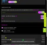 Neon10 coupon verification screenshot