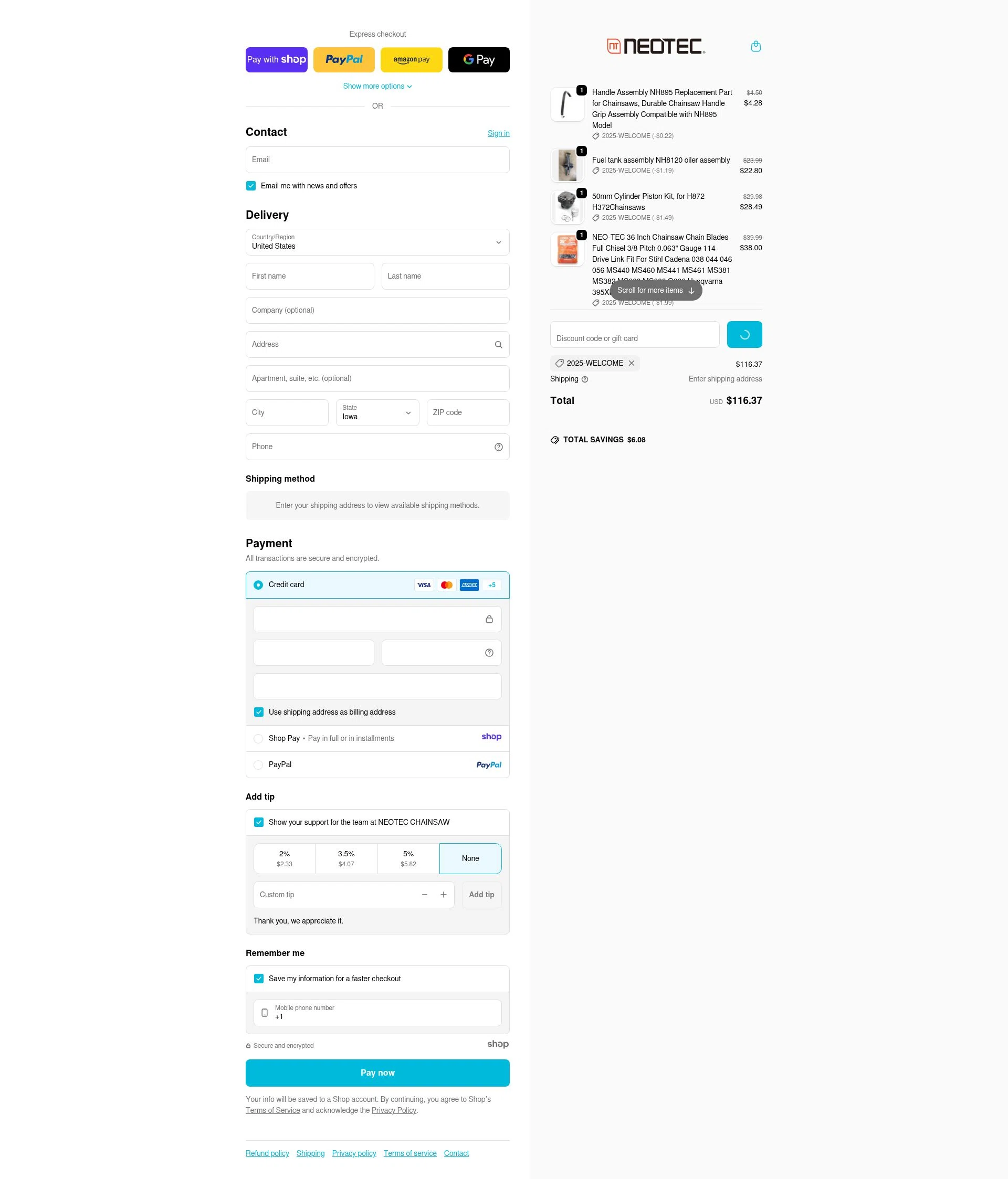 NEOTEC checkout page showing NEOTEC promo code box | Screenshot taken by SimplyCodes community member on Jan 7, 2026