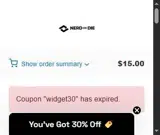 Nerd or Die coupon verification screenshot