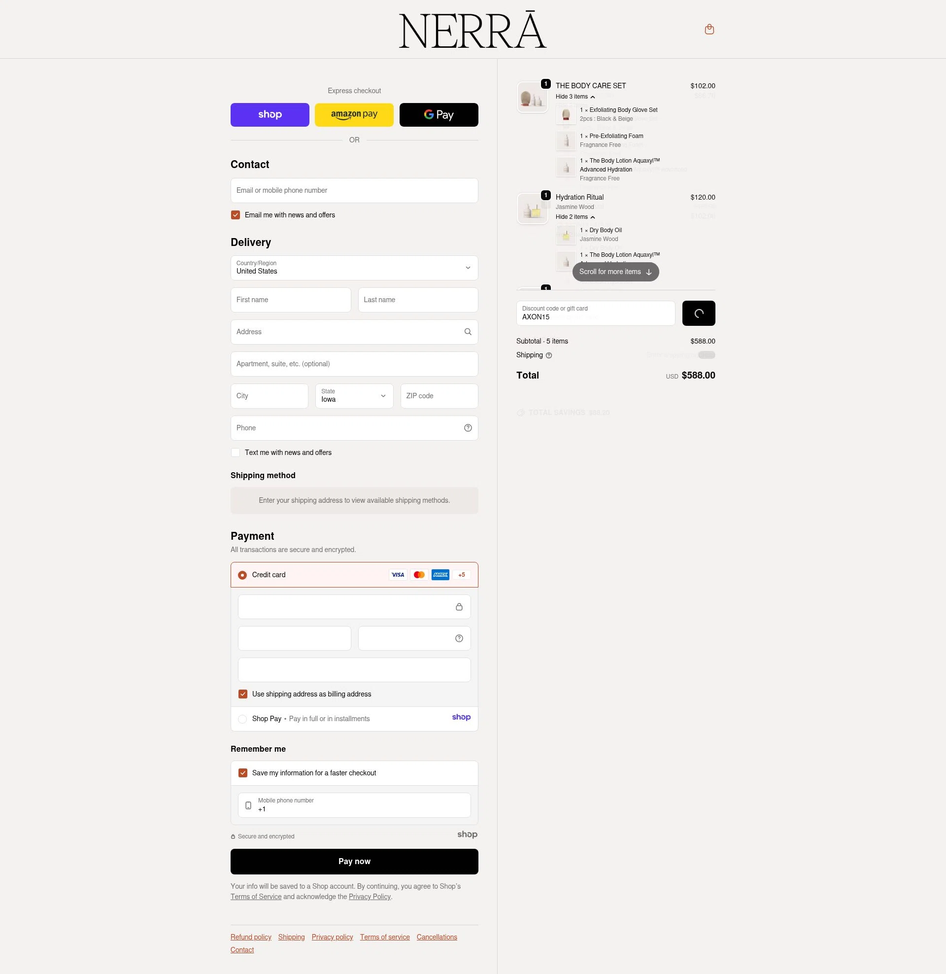 NERRĀ checkout page showing NERRĀ promo code box | Screenshot taken by SimplyCodes community member on Dec 23, 2025