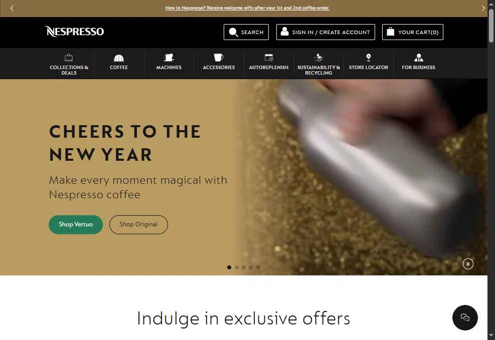 Nespresso checkout page showing Nespresso promo code box | Screenshot taken by SimplyCodes community member on Jan 6, 2026