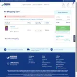 Nestle Health Science Nutrition Store coupon verification screenshot