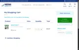 Nestle Health Science Nutrition Store coupon verification screenshot
