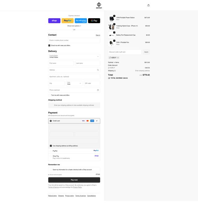 NESTOUT checkout page showing NESTOUT discount code box | Screenshot taken by SimplyCodes community member on Oct 4, 2025