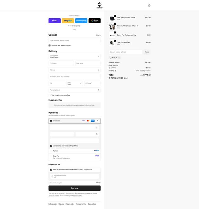 NESTOUT checkout page showing NESTOUT discount code box | Screenshot taken by SimplyCodes community member on Oct 4, 2025