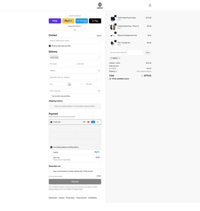 NESTOUT checkout page showing NESTOUT discount code box | Screenshot taken by SimplyCodes community member on Oct 4, 2025