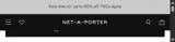 Net-A-Porter coupon verification screenshot