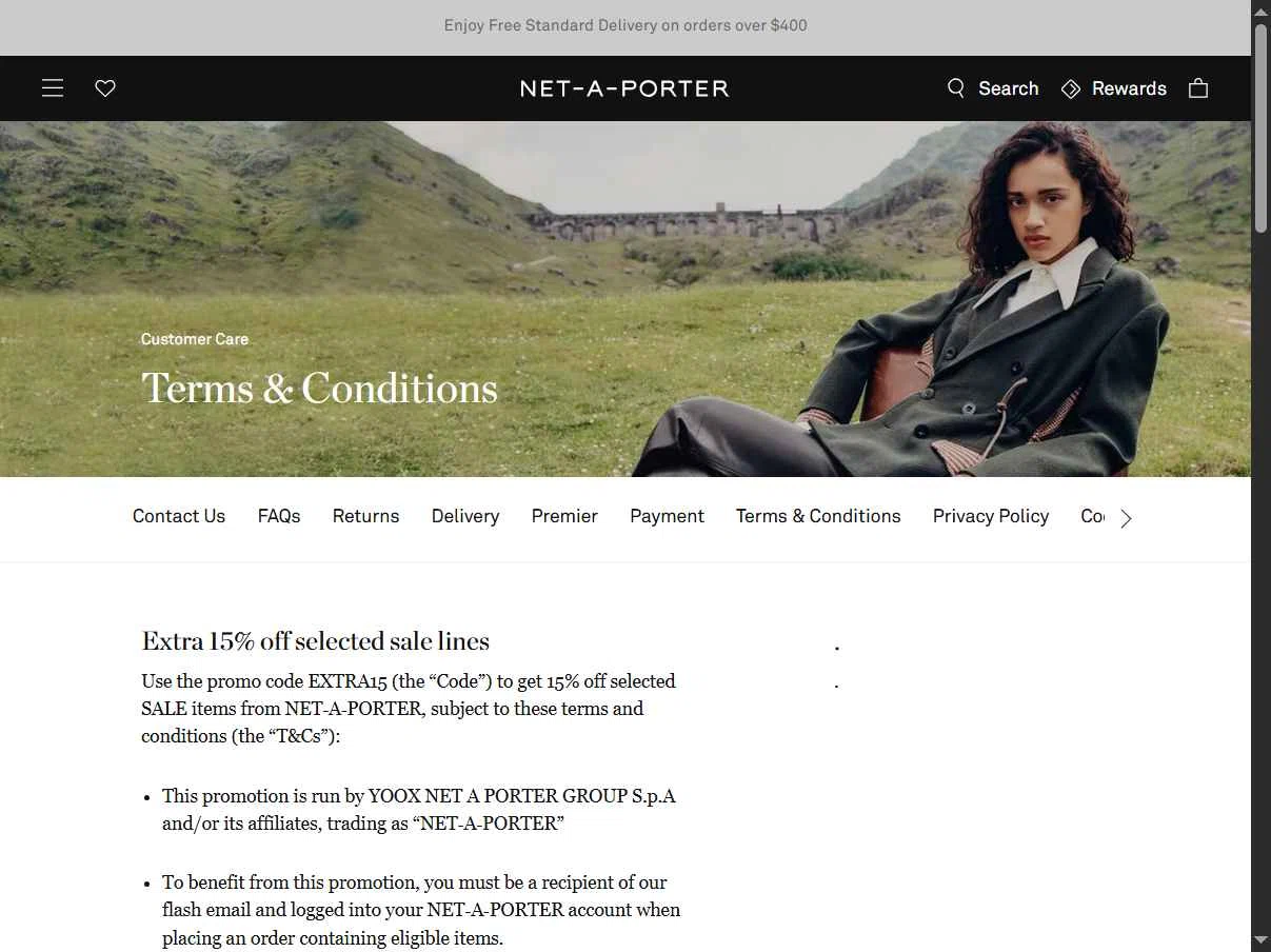 Net-A-Porter checkout page showing Net-A-Porter promo code box | Screenshot taken by SimplyCodes community member on Feb 16, 2026