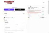 Neversink Tools coupon verification screenshot