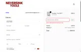 Neversink Tools coupon verification screenshot