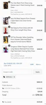 ARRIVAL5 coupon verification screenshot
