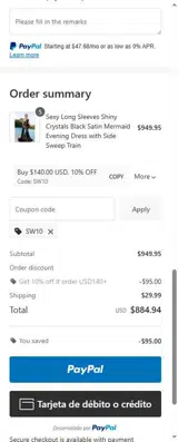 SW10 coupon verification screenshot