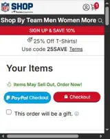 sas10nfl coupon verification screenshot