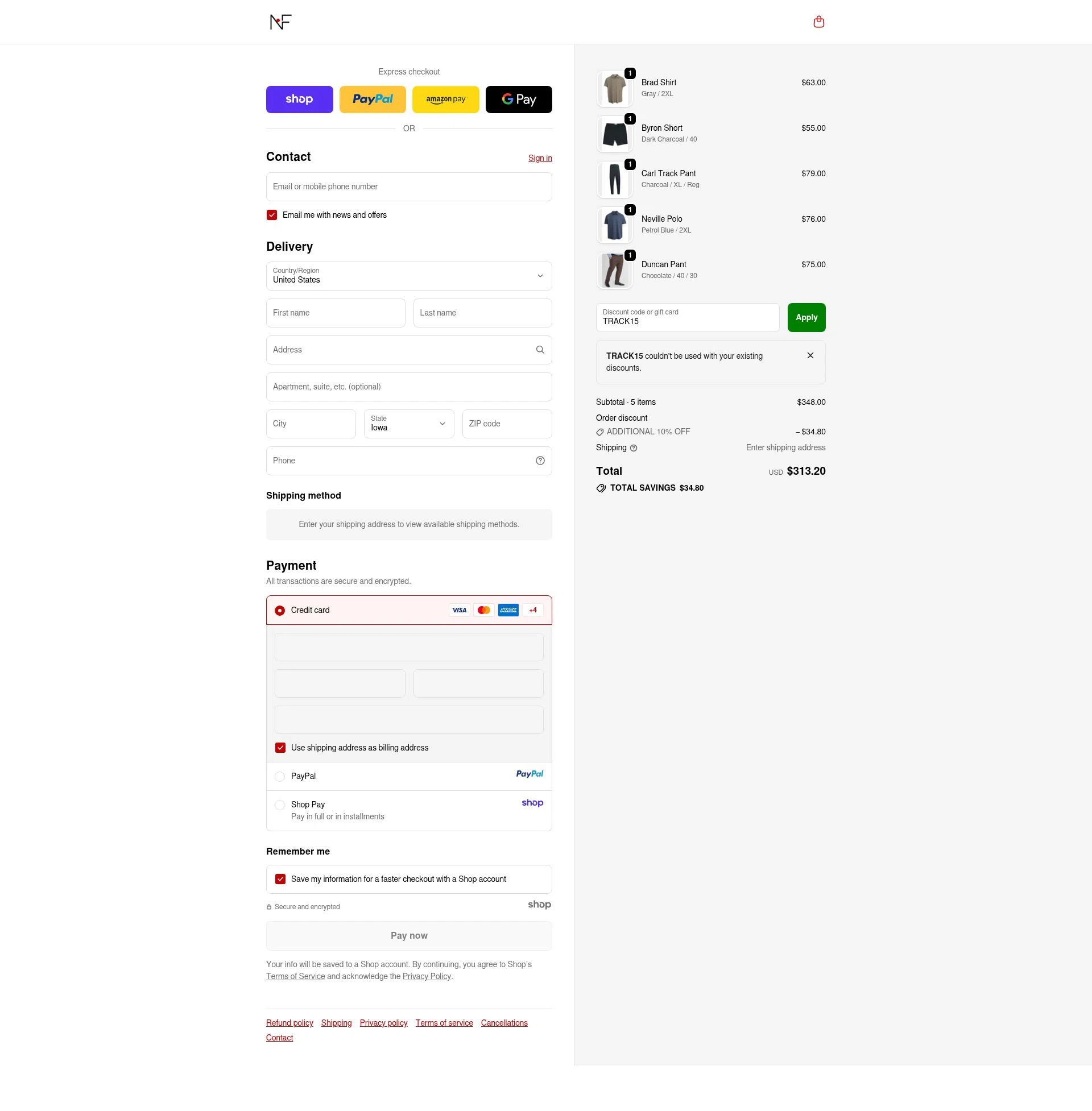 Newton's First checkout page showing Newton's First promo code box | Screenshot taken by SimplyCodes community member on Oct 17, 2025