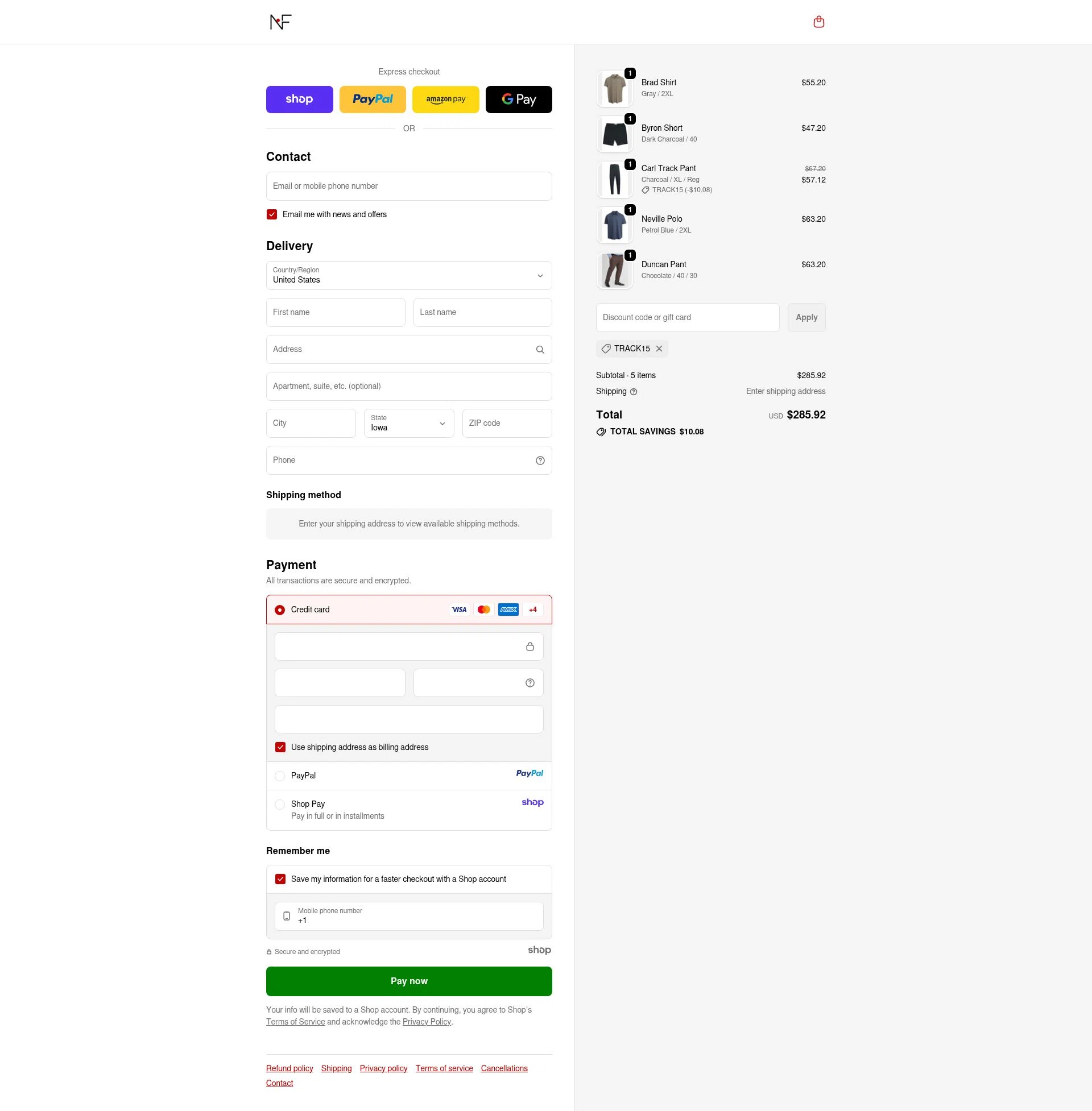 Newton's First checkout page showing Newton's First promo code box | Screenshot taken by SimplyCodes community member on Oct 9, 2025