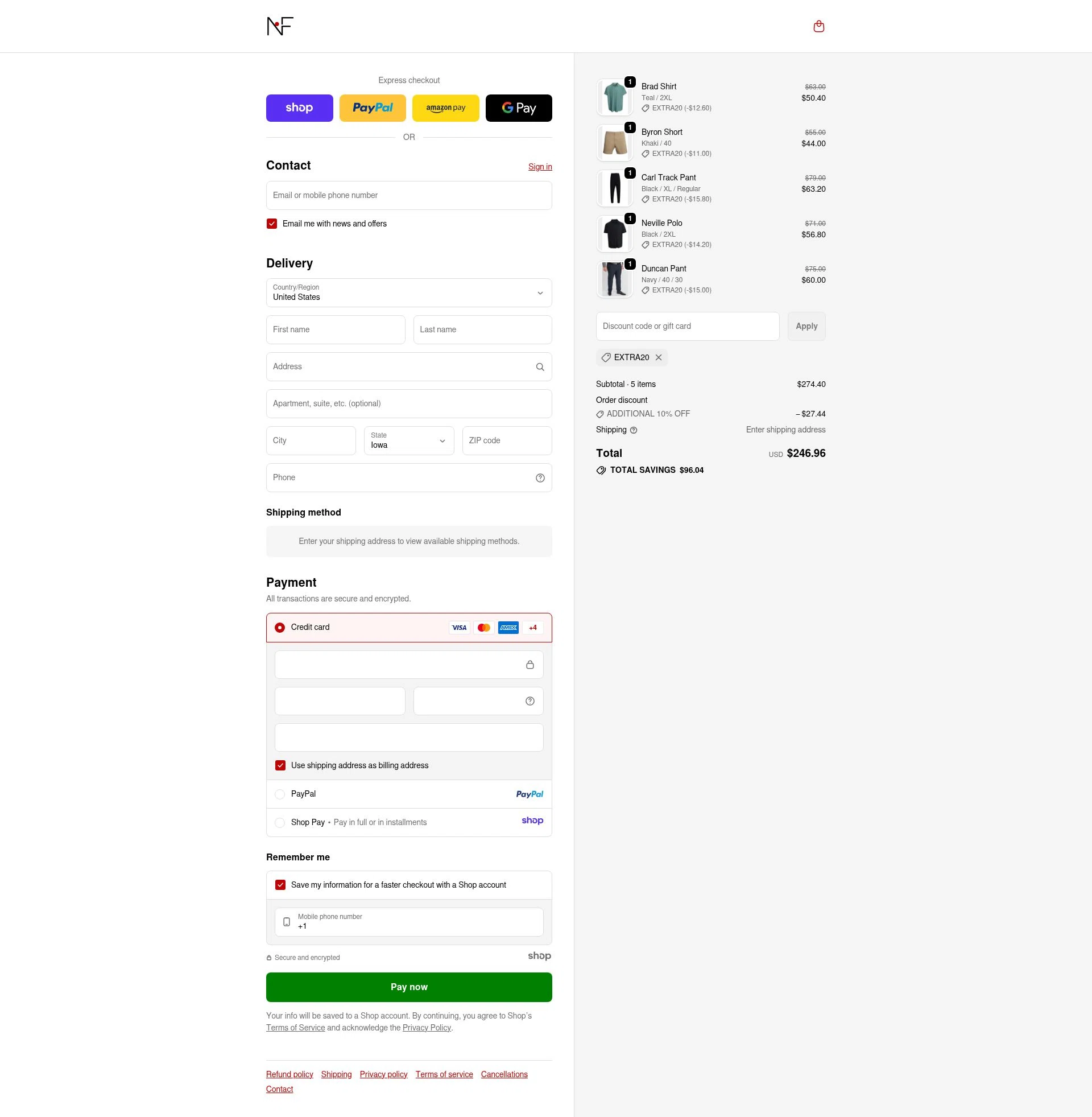 Newton's First checkout page showing Newton's First promo code box | Screenshot taken by SimplyCodes community member on Nov 12, 2025
