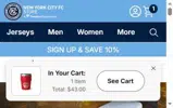 New York City FC coupon verification screenshot