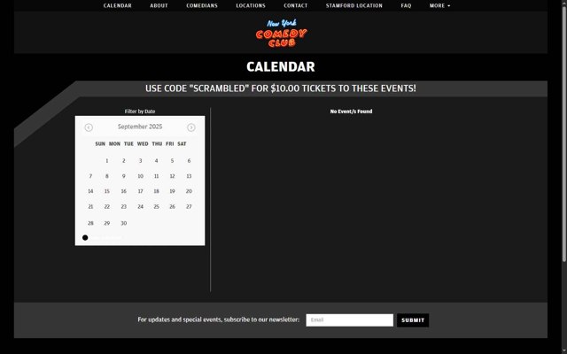 New York Comedy Club checkout page showing New York Comedy Club promo code box | Screenshot taken by SimplyCodes community member on Sep 4, 2025