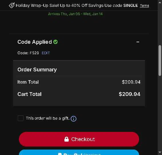 New York Mets checkout page showing New York Mets promo code box | Screenshot taken by SimplyCodes community member on Dec 29, 2025
