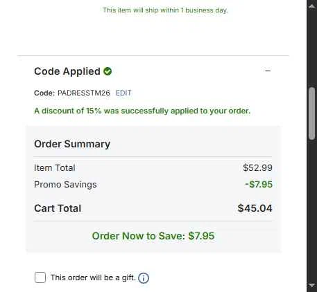 New York Mets checkout page showing New York Mets promo code box | Screenshot taken by SimplyCodes community member on Feb 24, 2026