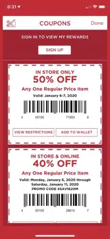 4SAVI620M coupon verification screenshot