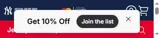 New York Yankees coupon verification screenshot