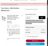 New York Yankees coupon verification screenshot