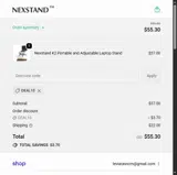 Nexstand coupon verification screenshot