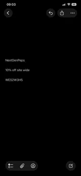 NextGenPeps coupon verification screenshot