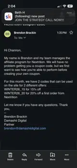 WINTER26_15 coupon verification screenshot