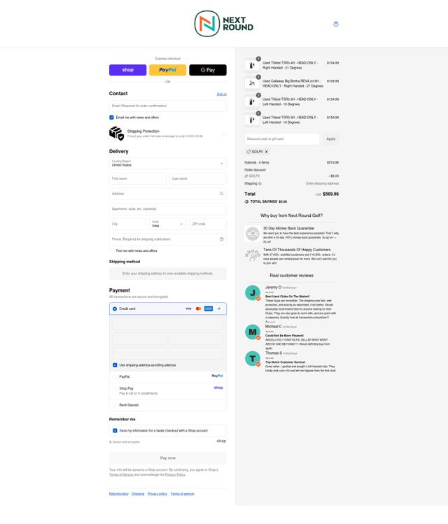 Next Round checkout page showing Next Round discount code box | Screenshot taken by SimplyCodes community member on Sep 16, 2025