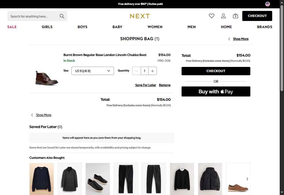 Next USA checkout page showing Next USA promo code box | Screenshot taken by SimplyCodes community member on Dec 25, 2025