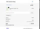NFL FLAG Shop coupon verification screenshot
