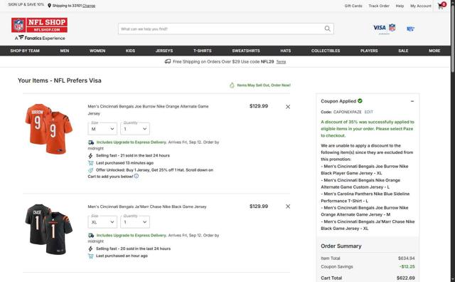NFLShop.com Promo Codes - 35% Off (Verified) Sep 2025