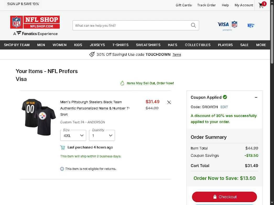 NFLShop.com Promo Codes - 35% Off (20 Verified) Nov 2025